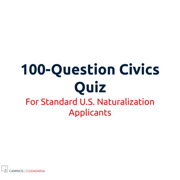 Citizenship Quiz for Standard Applicants — English